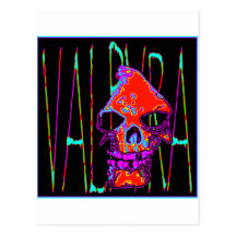 Grim Reaper over VALPYRA  Red by Valpyra Post Card
