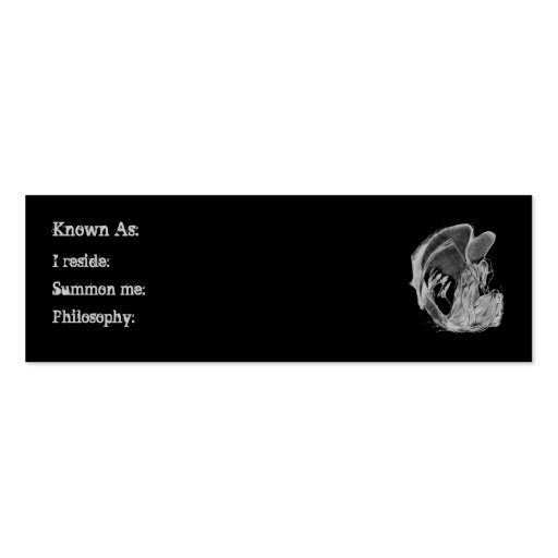 Grim Reaper Profile Cards Business Card (front side)