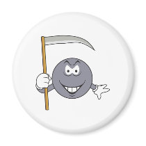 Grim Reaper Smiley Face magnets by doonidesigns Grim Reaper Smiley Face magnets