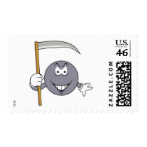 Grim Reaper Smiley Face postage by doonidesigns Grim Reaper Smiley Face postage