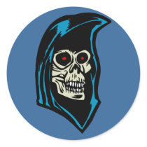 grim reaper round stickers