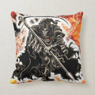 Grim Reaper Throw Pillow