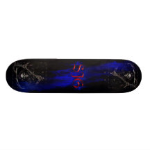 Grim Reaper with Blue Flames Skateboard Decks