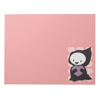 Grim Reaper with Heart Notepad