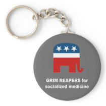 Grim reapers for socialized medicine keychain