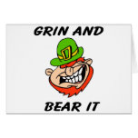 Grin and bear it St. Patrick's Day Leprachaun gift Card
