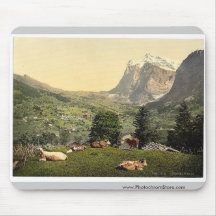 Grindelwald, cows in pasture, Bernese Oberland, Sw Mouse Pad
