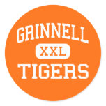 Grinnell - Tigers - High School - Grinnell Iowa Round Sticker