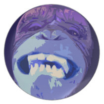 Grinning Chimp Face Plate plates