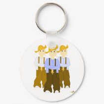 Grinning Farmies BRB Brown Pants keychains by charactercraze Grinning Farmies BRB Brown Pants keychains