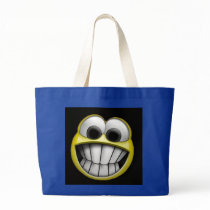 Grinning Happy Smiley Face Canvas Bag