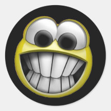 Grinning Happy Smiley Face Sticker