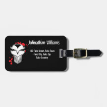 Grinning Skull Travel Bag Tag