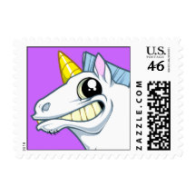 Grinning Unicorn Stamp