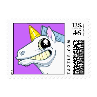 Grinning Unicorn Stamp
