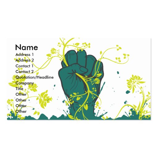 gripping nature vector business card template (front side)