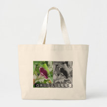 Grisaille Art of Morning Glories Canvas Bags