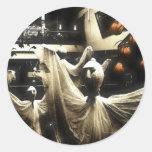 Gritty ghosties round sticker
