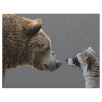Grizzle Bear Meets Raccoon Personalized Letterhead