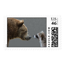 Grizzle Meets Racoon Stamp