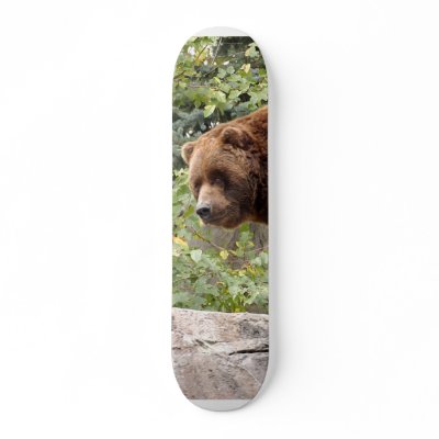 Grizzly Bear 001 Skateboard by NatureByDesign