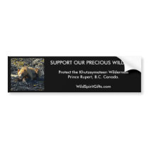 GRIZZLY BEAR ART bumper stickers by WILDERNESS_SHOP GRIZZLY BEAR ART bumper stickers