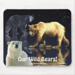 GRIZZLY BEAR, BLACK BEAR & POLAR BEAR MOUSEPAD