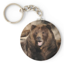 Grizzly Bear Boar Keychain