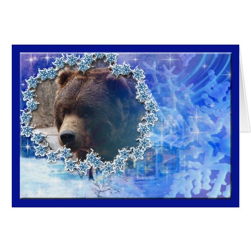 christmas grizzly bear