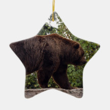 Grizzly Bear Christmas Ornament