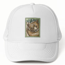 Grizzly Bear Cub and Tree Stump hats