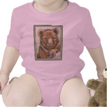 Grizzly Bear Cub Watching t-shirts
