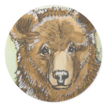 Grizzly Bear Cub Watching stickers