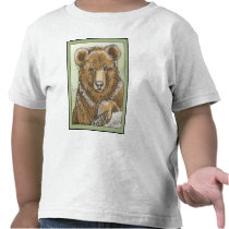 Grizzly Bear Cub Watching t-shirts