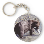 Grizzly Bear Eating a Salmon Keychains Grizzly Bear Eating a Salmon Keychains