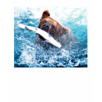 Grizzly Bear Fitted White Tee Shirt