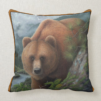 grizzly bear pillow