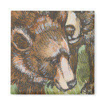 Grizzly Bear Friends magnets
