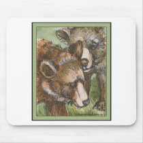 Grizzly Bear Friends mousepads