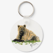 Grizzly Bear keychain by Critterpainter Grizzly Bear keychain