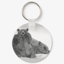 grizzly bear mom sleeping keychains by kmullarney grizzly bear mom sleeping keychains
