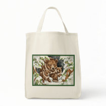 Grizzly Bear Mother and Cubs in Winter bags