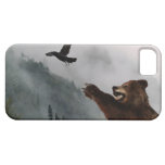 Grizzly Bear & Raven Wildlife Art Phone Case iPhone 5 Case