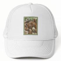 Grizzly Bear Resting hats