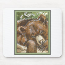 Grizzly Bear Resting mousepads