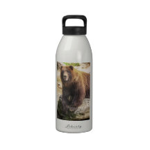 Grizzly Bear Reusable Water Bottle