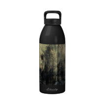Grizzly Bear Rustic Barnwood Design Drinking Bottles