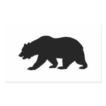 Grizzly Bear Rectangular Stickers