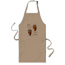 GRIZZLY BEAR TRACKS APRON