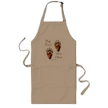 GRIZZLY BEAR TRACKS APRON